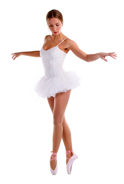 芭蕾舞演员在扭转性上跳舞的肖像 — 图库照片