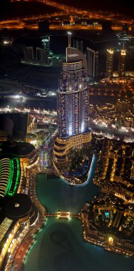 Bird's eye view of Address Hotel in Dubai clipart