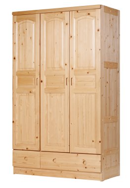 Three-section wardrobe, with clipping path clipart