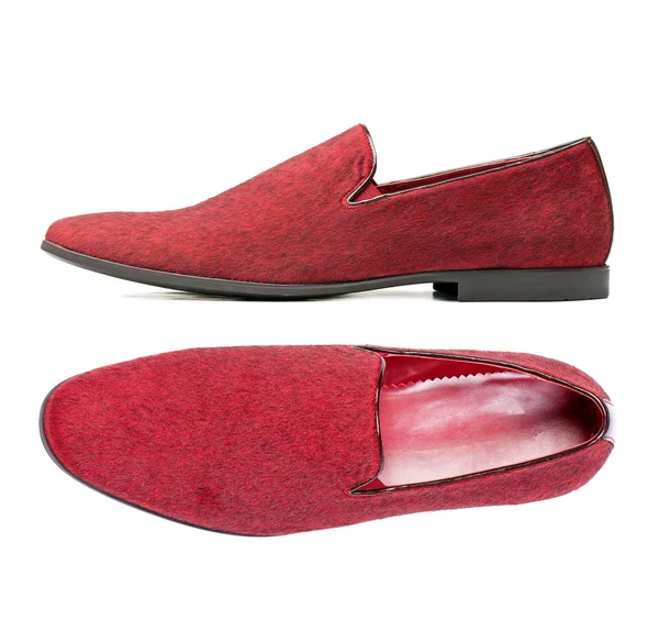Röd män skor isolerade över vita — Stockfoto