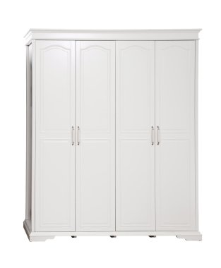 Four-section wardrobe over white, with path clipart