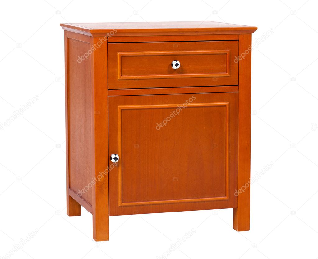 Children wooden nightstand, with clipping path