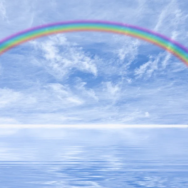 stock image Rainbow and clouds