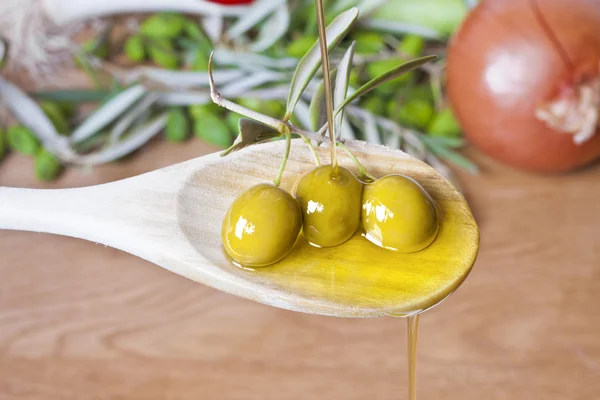 Olivový olej jet — Stock fotografie
