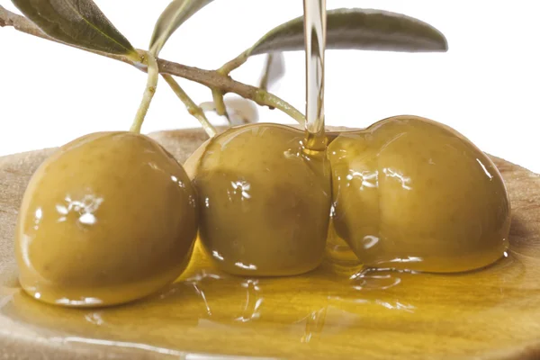 Olivenölstrahl — Stockfoto