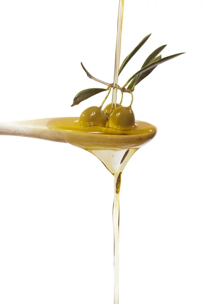 Strumień oleju z oliwek — Zdjęcie stockowe
