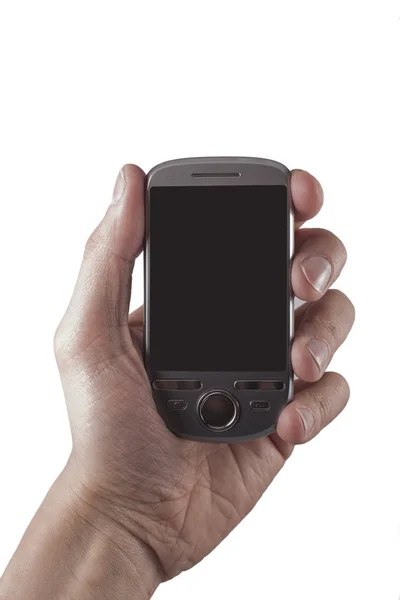 Mobiel in hand — Stockfoto