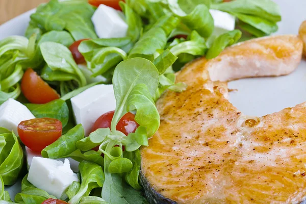 stock image Salmon with garnish