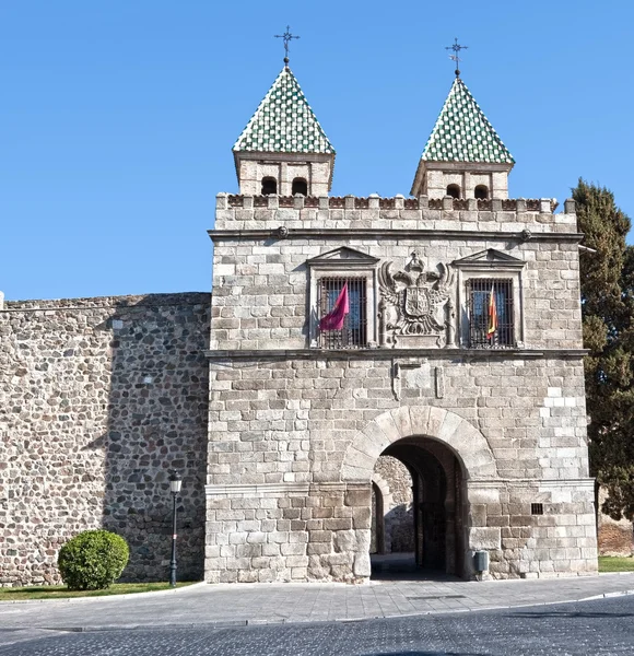 Puerta Bisagra v Toledo, Španělsko — Stock fotografie