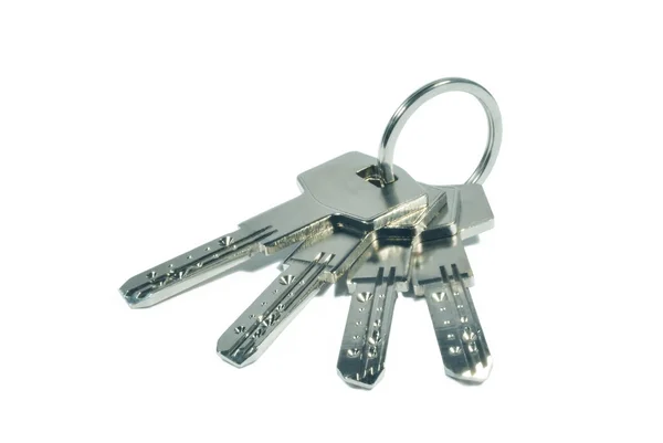 stock image Four identical keys of the lock