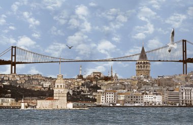 Picture of very large background of Istanbul. clipart