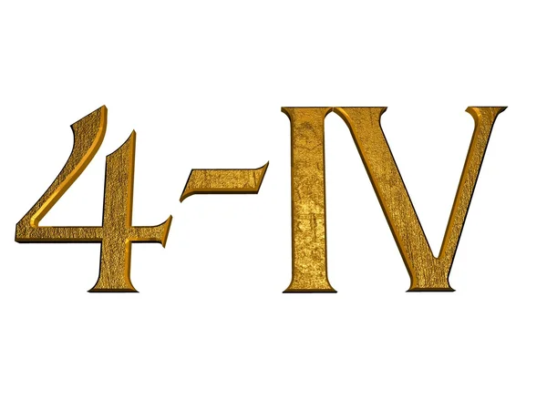 3D-gouden normale nummers en met Romeinse cijfers — Stockfoto