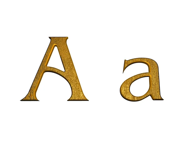 Una letra de alfabeto dorado —  Fotos de Stock