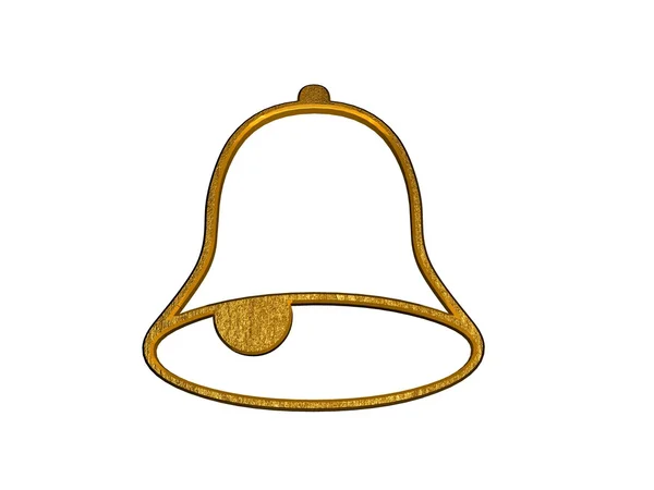 3D-gouden bell — Stockfoto