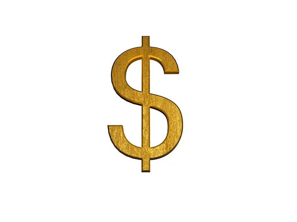 Золотой знак 3-го доллара — стоковое фото