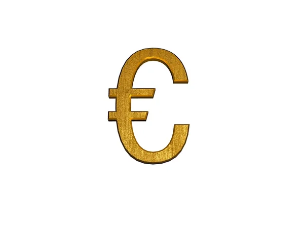 3d goldenes Euro-Zeichen — Stockfoto