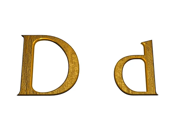 Jedna litera złotego alfabetu — Zdjęcie stockowe