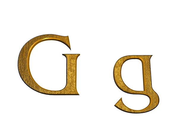 En bokstav av gyllene alfabet — Stockfoto