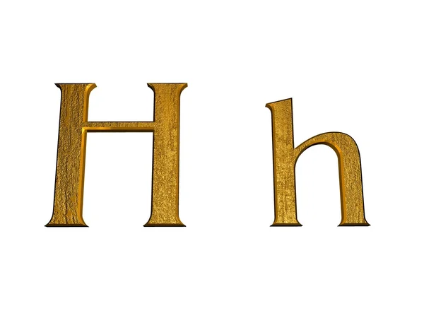 One letter of golden alphabet — Stock Photo, Image