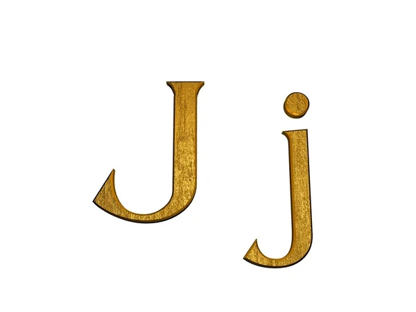 Одна буква золотого алфавита — стоковое фото