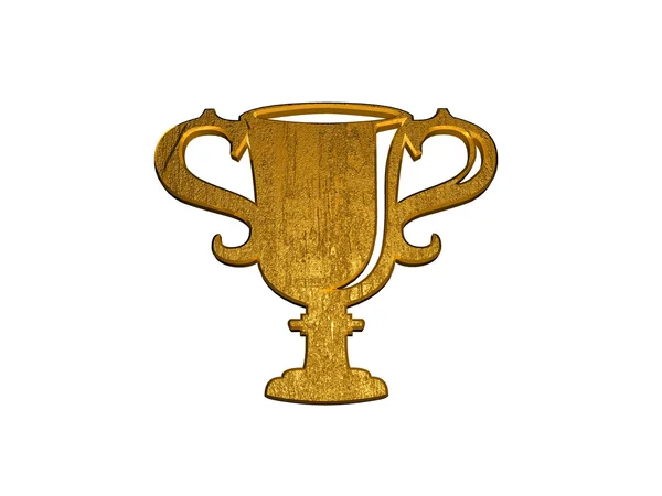 3D Χρυσής νικήτριας Κύπελλο σημάδι — Φωτογραφία Αρχείου