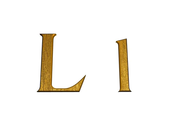 Une lettre d'alphabet doré — Photo