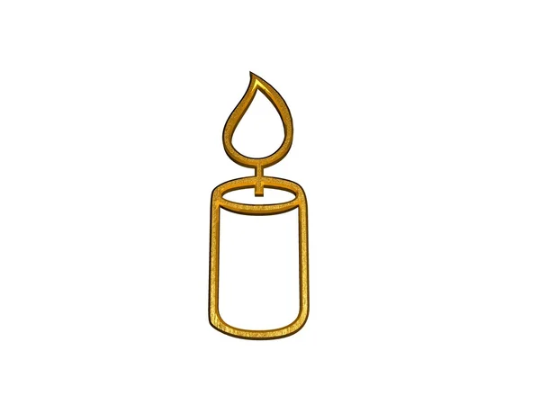 3D χρυσό κερί σημάδι — Φωτογραφία Αρχείου