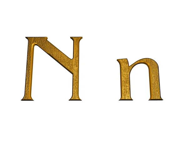 Una letra de alfabeto dorado — Foto de Stock
