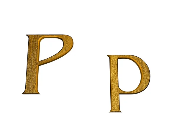 Una lettera di alfabeto dorato — Foto Stock