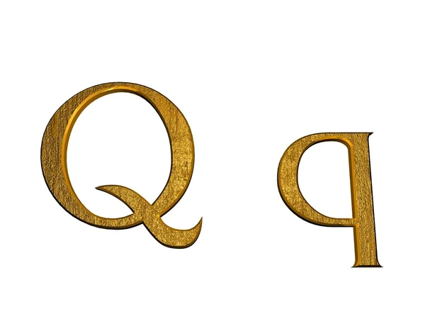 Uma letra do alfabeto dourado — Fotografia de Stock