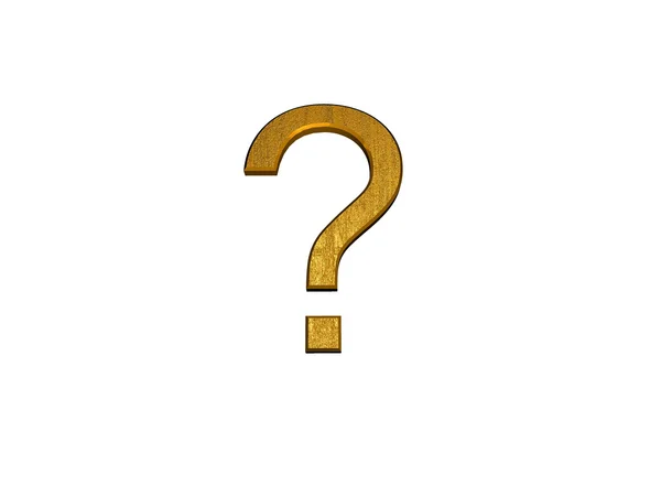 3d Golden Question Mark — Stock Photo, Image