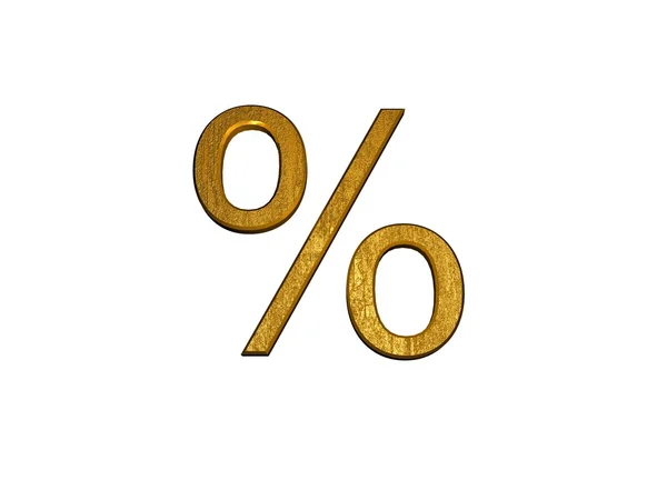 3d dourado por cento — Fotografia de Stock
