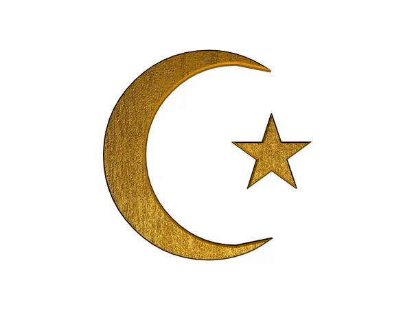 3d 황금 터키 국기 — 스톡 사진