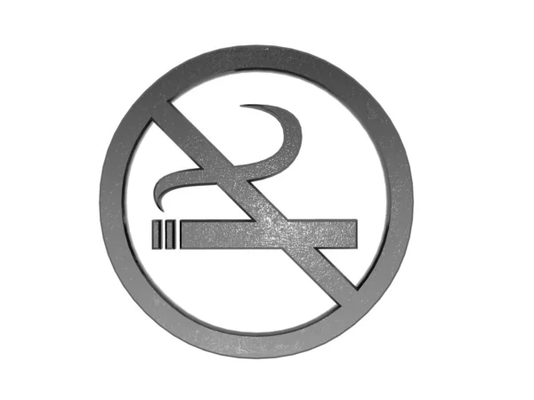 3d 木禁止吸烟标志 — 图库照片