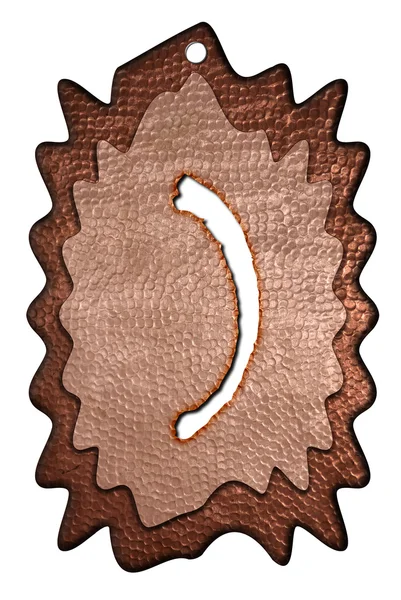3d bronze parênteses marca — Fotografia de Stock