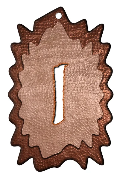 3d Buchstabe a in Bronze — Stockfoto