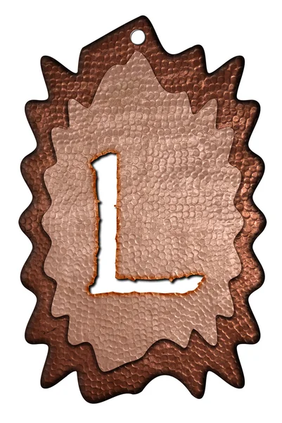 3d Lettera a in bronzo — Foto Stock