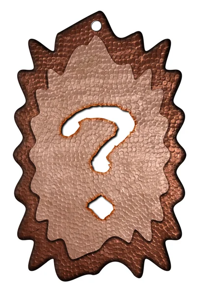 3d Bronze Question Mark — Stock Photo, Image