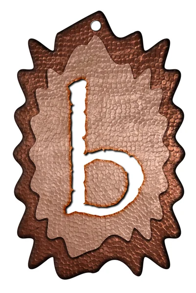 3d Carta a em bronze . — Fotografia de Stock