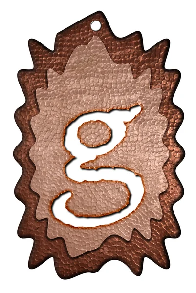 3d Carta a em bronze . — Fotografia de Stock