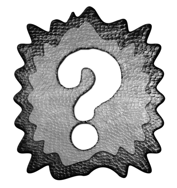 3d Metal Question Mark — Stock Photo, Image
