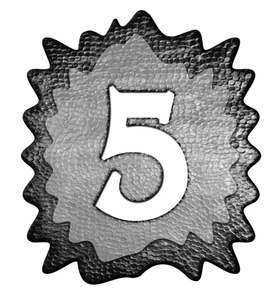 3d metal cinco número —  Fotos de Stock