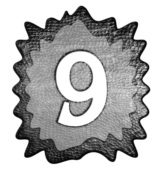 3d metal nove número — Fotografia de Stock