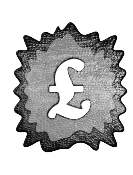 3d metal pound mark — Stok fotoğraf