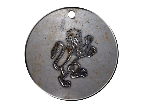 3d monstro mitologia, em medalhão de metal — Fotografia de Stock