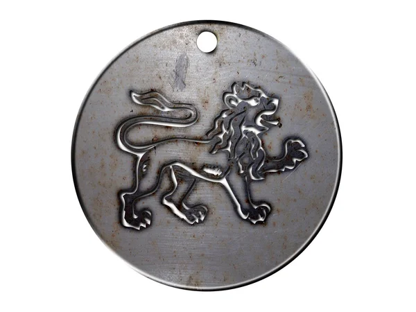 3d monster mythology, in metal medallion — Stock Photo, Image