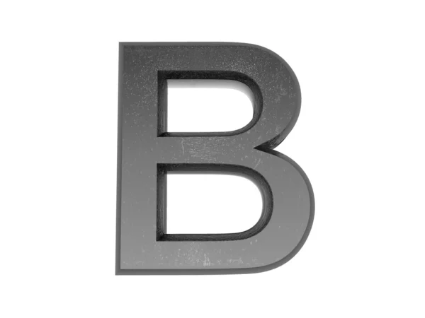 3D-Alphabet a in Metall, auf weißem, isoliertem Hintergrund. — Stockfoto