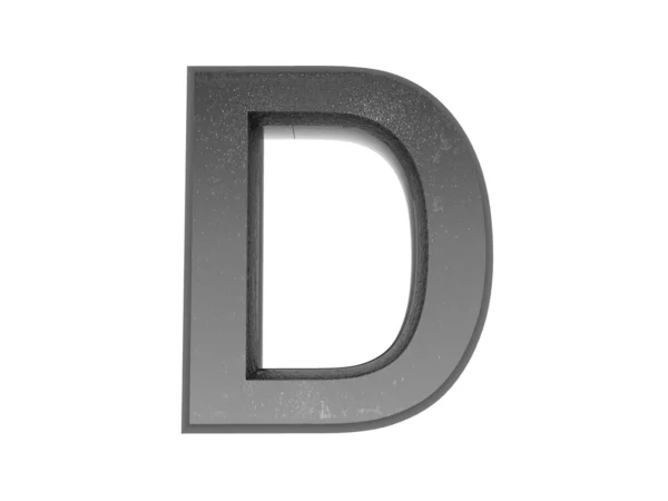 3D字母表a,金属制,背景白色孤立. — 图库照片