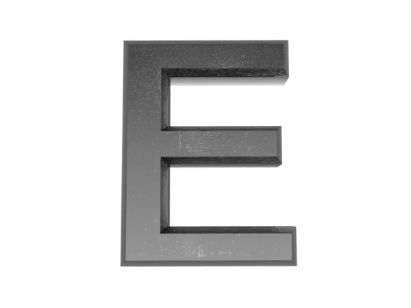 stock image 3d alphabet a in metal, on a white isolated background.