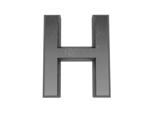Alfabeto 3d a en metal, sobre un fondo blanco aislado. — Foto de Stock